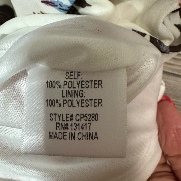 Francesca's Blue Rain Womens Shorts Romper, Medium, Ivory Floral Halter Style - Picture 6 of 8